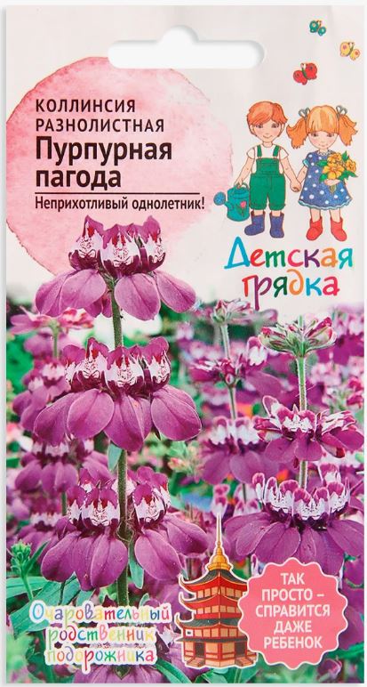 Коллинсия_Пурпурная Пагода (Детская грядка)_0,1_г._АгроСидсТрейд