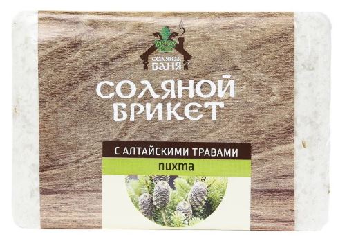 Соляной брикет "Соляная баня с Алтайскими травами "Пихта" вес 1,35 кг