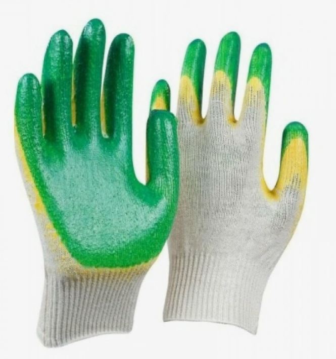 ПЕРЧАТКИ х/б с 2-м латексным покрытием 13 кл Берд (без инд. упаковки)