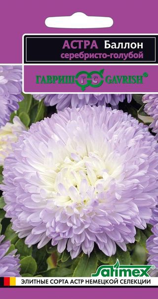 Астра_Баллон Серебристо-голубой (пионовидная)_0,1_г._Гавриш