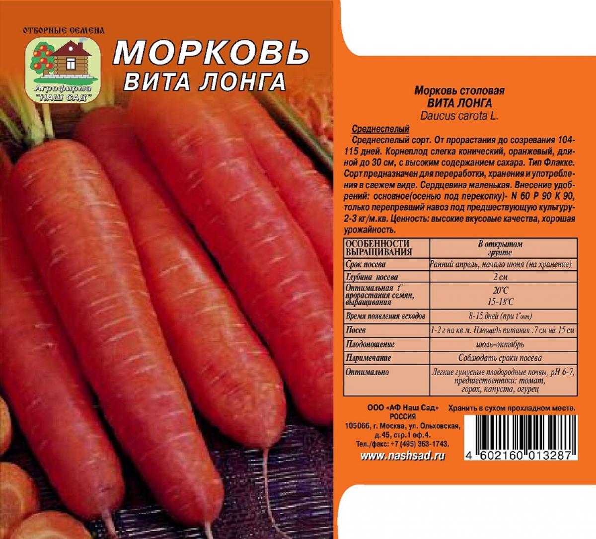 Морковь_Вита Лонга_2_г._Наш Сад