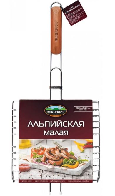 Решетка для барбекю Альпийская малая 4 секции (265 х 240 мм), ПИКНИЧОК