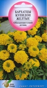 Бархатцы (тагетис)_Купидон желтый_70_шт._Дом Семян С-П