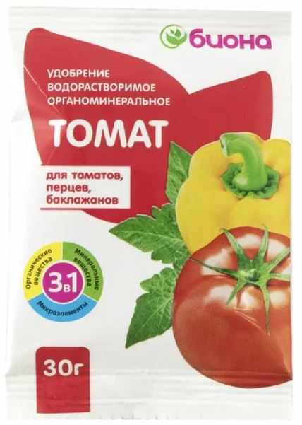 Водорастворимое удобрение  Биона - Томат-Перец, 30г,