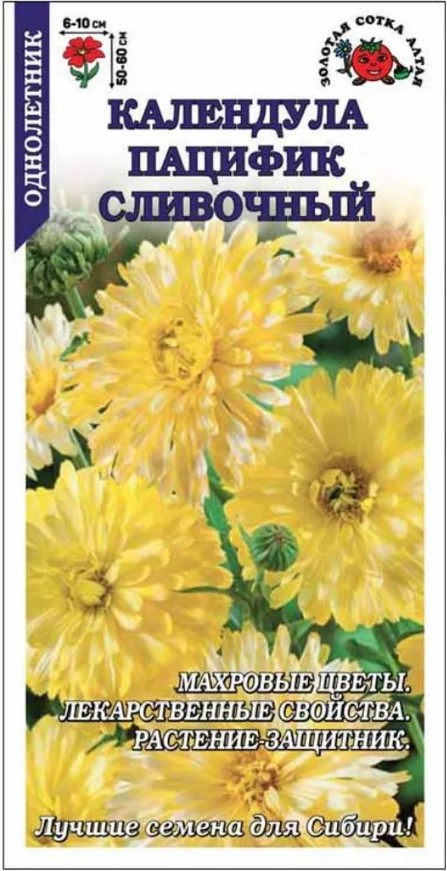 Календула (ноготки)_Пацифик Сливочный_0,5_г._Золотая Сотка Алтая