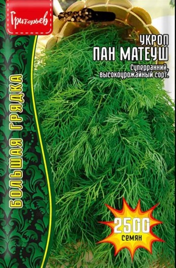Укроп_Пан Матеуш (быстроотрастающий) б/ф_2500_шт._Григорьев