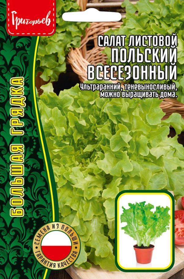 Салат_Польский Всесезонный (лист) б/ф_1000_шт._Григорьев
