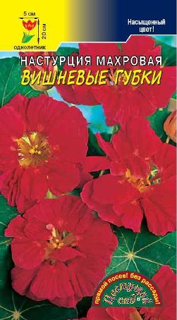 Настурция_Вишневые губки (куст)_1,5_г._Цветущий Сад
