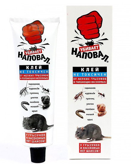 Наповал Клей в тубе родентицид, инсектицид 135г 50шт/кор