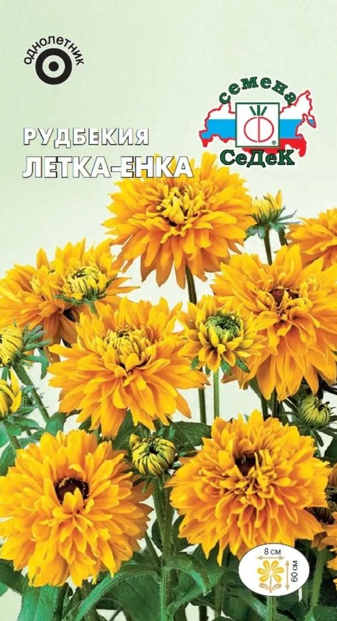 Рудбекия_Летка-Енка (волосистая) (махровая) (ярко-желтая)_0,05_г._Седек