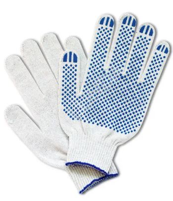 Перчатки х/б 4х нитка 10 класс с ПВХ