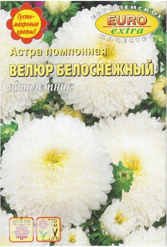 Астра_Велюр Белоснежный (помпонная)_0,1_г._Аэлита Э