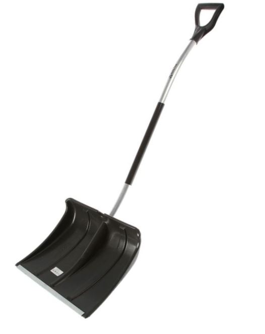Лопата снег. пластмассовая Аляска с алюминиевым эргономическим черенком и V-руч.