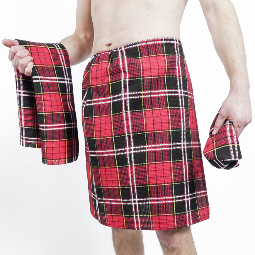 Набор вафельный ЛЮКС с вышивкой в коробке мужской