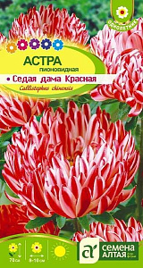 Астра_Седая дама красная (пионовидная)_0,2_г._Семена Алтая