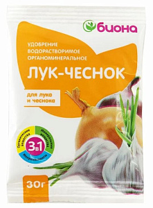 Водорастворимое Удобрение  Биона - Лук-Чеснок, 30г,