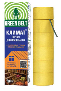 пестицид Серная дымовая шашка Климат, Ш (750 г/кг серы) (уп 300гр) GREEN BELT - 40 шт/кор /14601826001290/