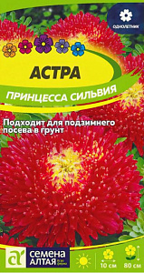 Астра_Принцесса Сильвия (карминно-красная)_0,2_г._Семена Алтая