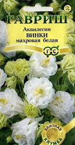 Аквилегия (водосбор)_Винки белая_5_шт._Гавриш