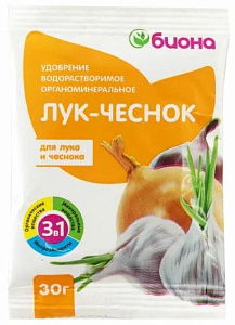 Водорастворимое Удобрение  Биона - Лук-Чеснок, 30г,