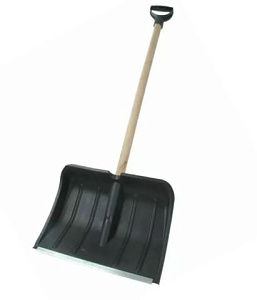 Лопата снег. пластмассовая Богатырь с черенком и V-руч.