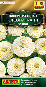 Цинния_Клеопатра F1 Белая_12_шт._Аэлита
