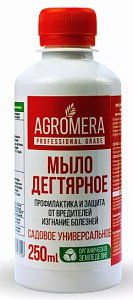 Мыло ДЕГТЯРНОЕ 250мл/АГРОМЕРА/20/концентрат, на 10-30л.в, профилактика и защита от вредителей и болезней
