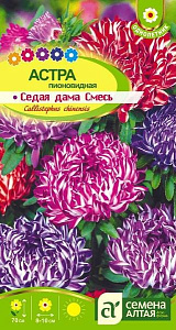Астра_Седая дама см (пионовидная)_0,2_г._Семена Алтая