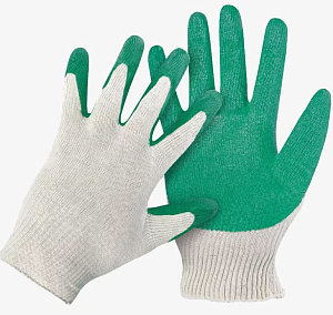 ПЕРЧАТКИ х/б с латексным покрытием 13 кл