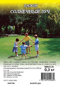 Газонная трава_Солнечный луч/300г (пакет)_300_г._Гавриш