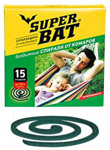 SuperBAT Спирали антикомариные  ЗЕЛЁНЫЕ 10шт 60 шт. /кор.