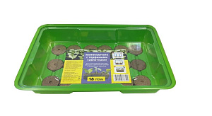 Минипарник с торфяными таблетками ᴓ 42 мм, 18 шт.