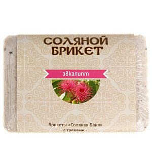 Соляной брикет "Соляная баня с листьми эвкалипта" вес 1,35 кг