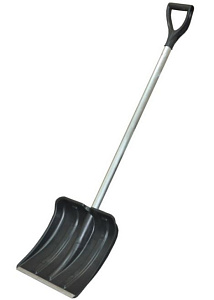 Лопата снег. пластмассовая Витязь с алюминиевым черенком и V-руч.