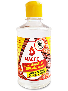 Весёлый трубочист Масло для защиты древесины стен, полков сауны и бани 300 мл