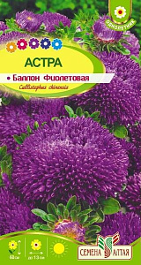 Астра_Баллон Фиолетовая (пионовидная)_0,1_г._Семена Алтая