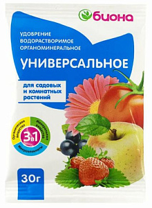 Водорастворимое удобрение  Биона - Универсальное, 30г,
