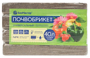Почвобрикет Универсальный, 40л, БиоМастер