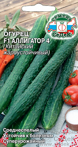 Огурец_Аллигатор 4 F1 (Китайский жароустойчивый)_0,2_г._Седек