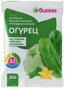 Водорастворимое удобрение  Биона - Огурец, 30г,