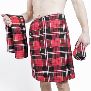 Набор вафельный Люкс с вышивкой в коробке мужской