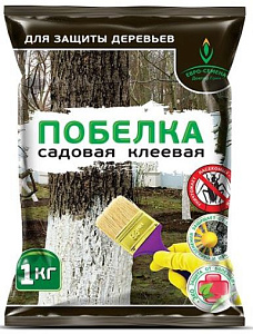 Побелка садовая клеевая 1 кг (20 шт/кор)